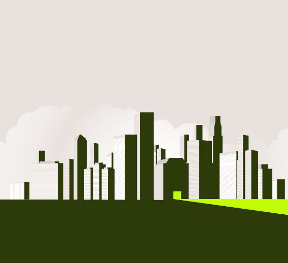  Urban skyline illustration